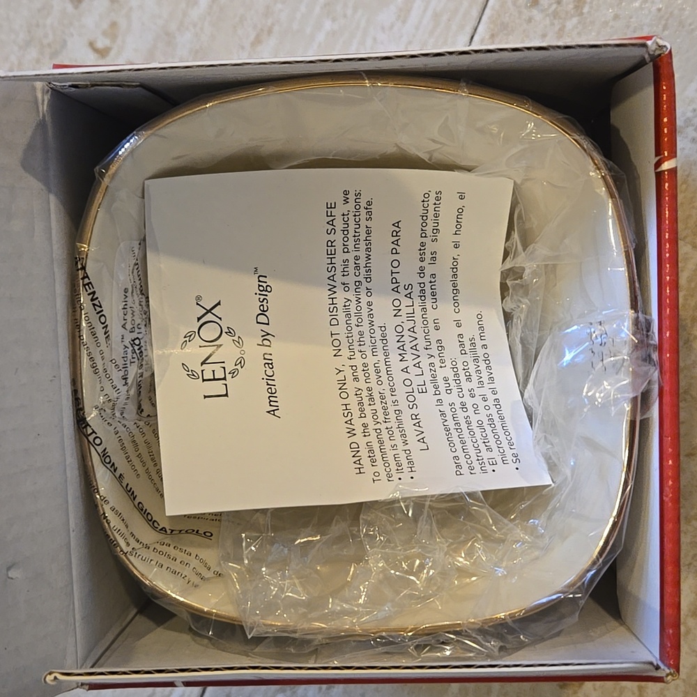 NIB Lenox Holiday Archive Treat Bowl - Picture 7 of 7